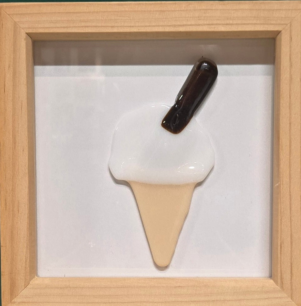 "99" Ice Cream Framed Picture by Glass designed by Anna