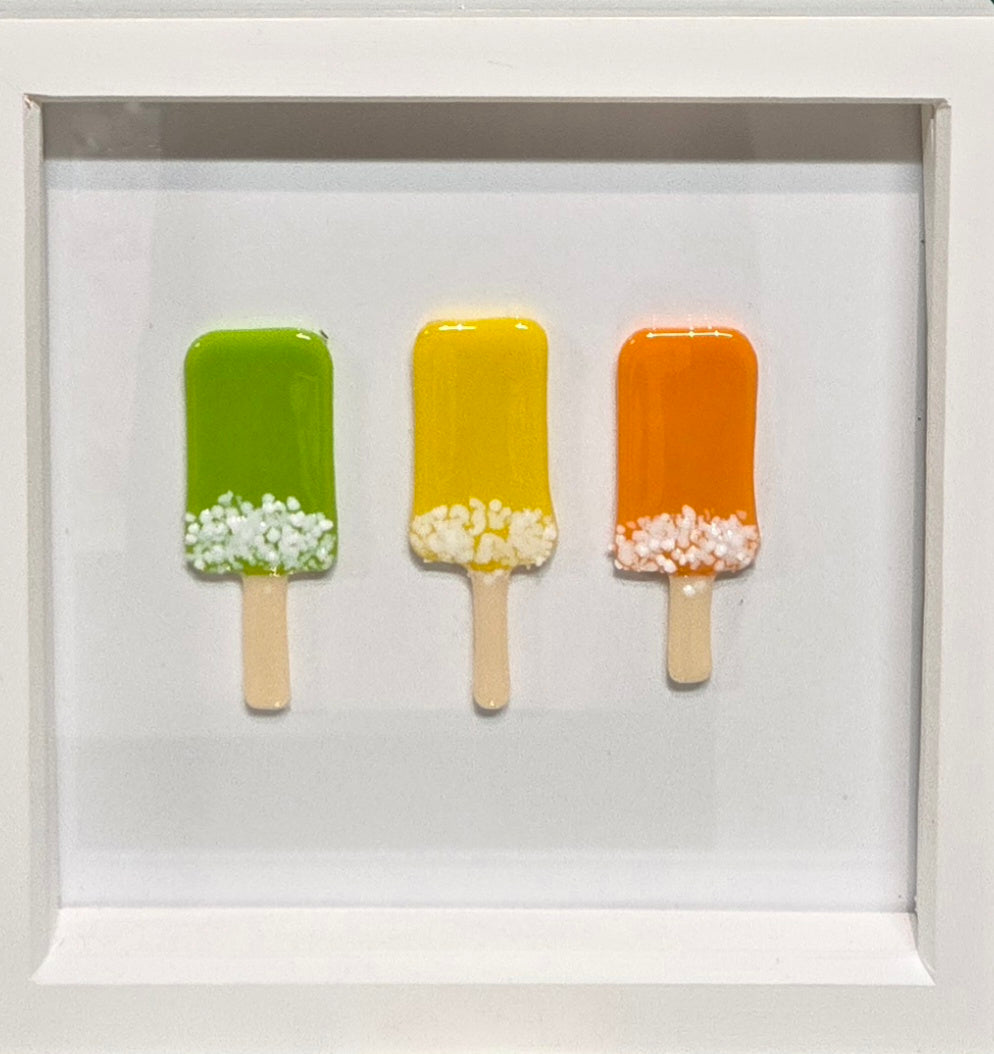 Three Lollies Framed Picture by Glass designed by Anna