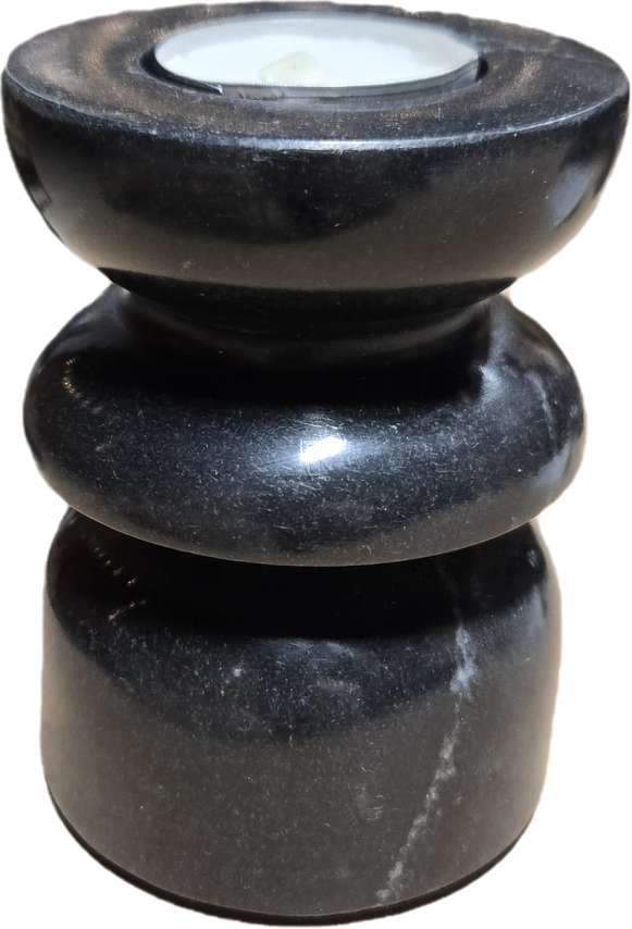 Grey Marble Tealight Candle Stick - small