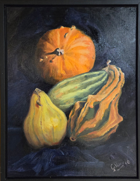 Gordious 1 - Original painting oil on board by David Godding