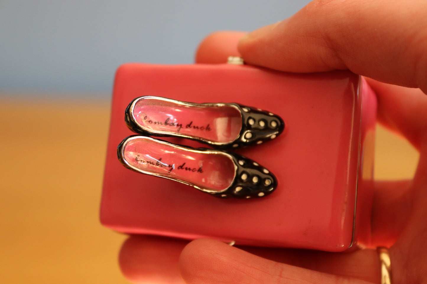 Bombay Duck Enamelled Metal Trinket Box