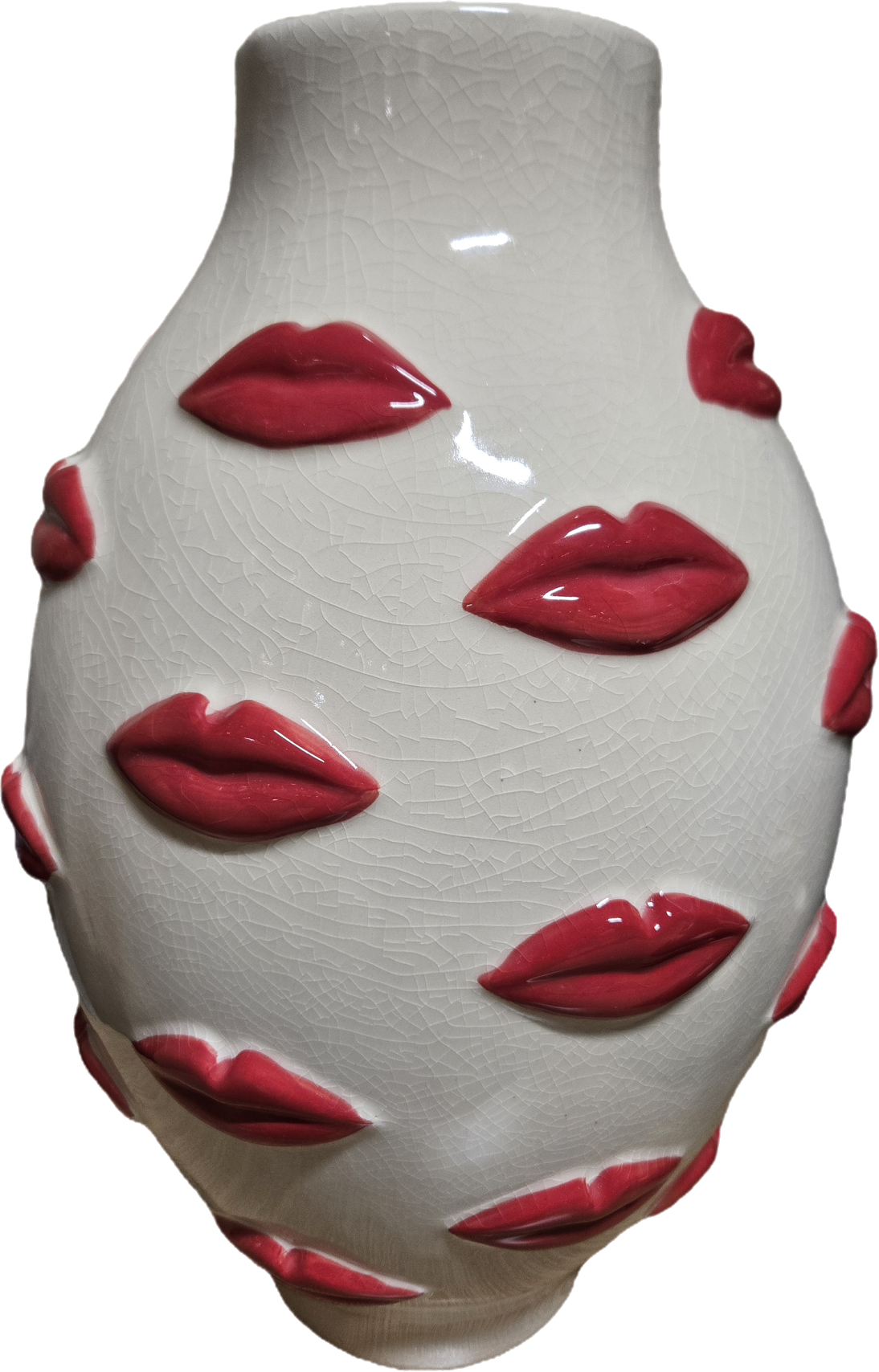 Multi Lips Vase Red