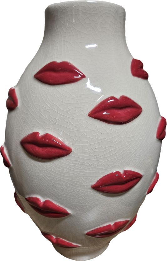 Multi Lips Vase Red