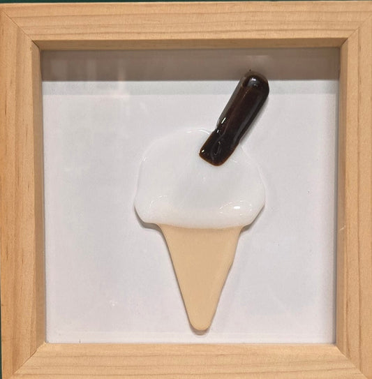 "99" Ice Cream Framed Picture by Glass designed by Anna