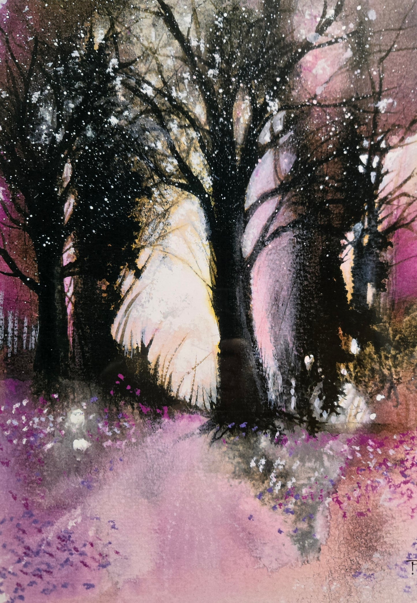 Large Magical Woodland (1) signed mounted print by Tracy Purshouse