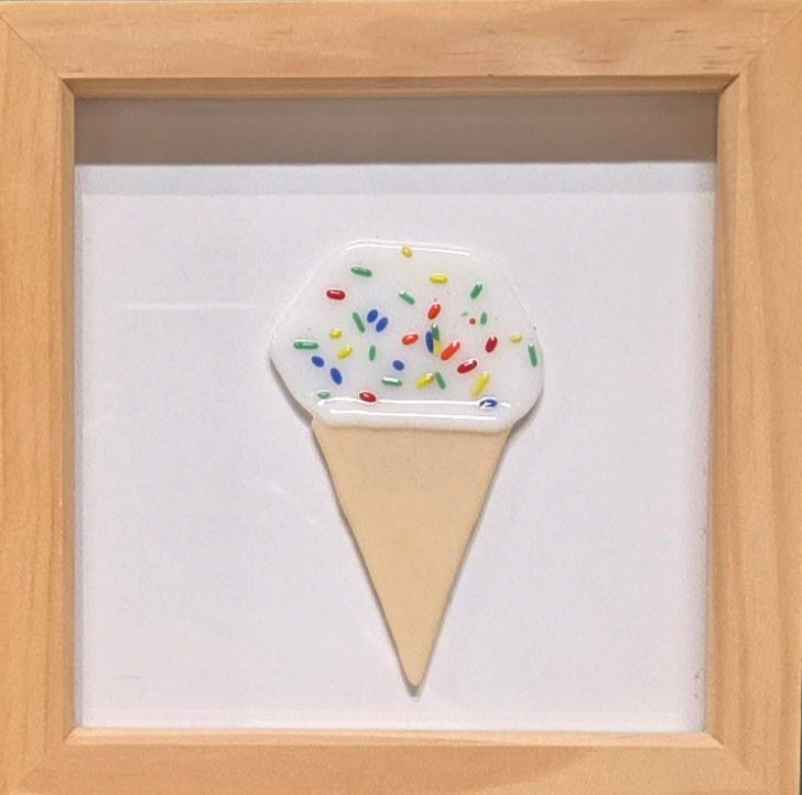 "Sprinkles" Ice Cream Framed Picture by Glass designed by Anna