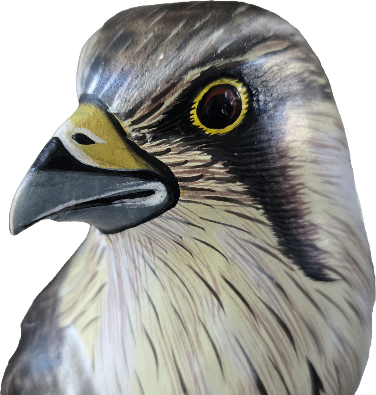 Kestrel on Wooden Post Sculpture