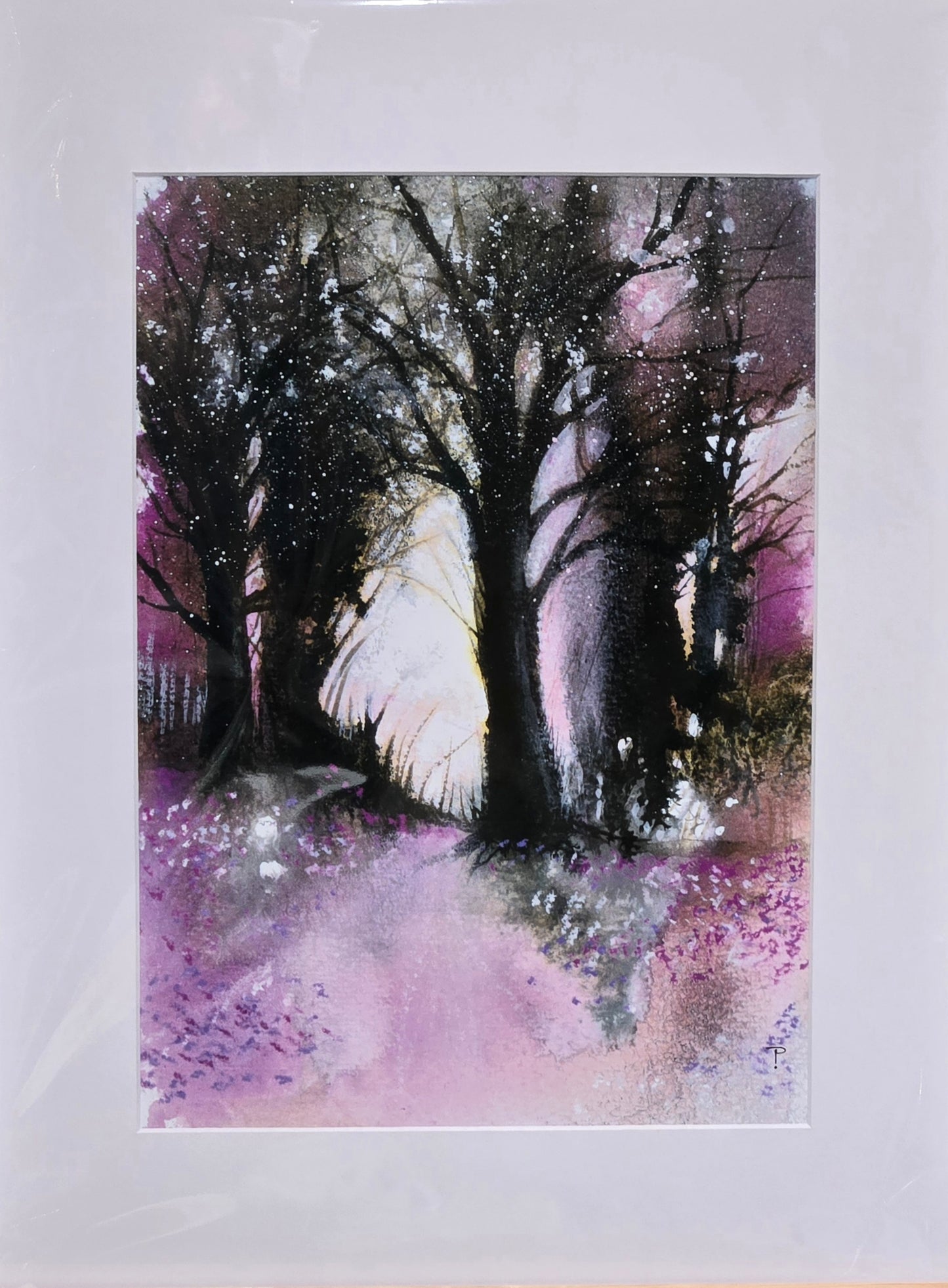 Large Magical Woodland (1) signed mounted print by Tracy Purshouse