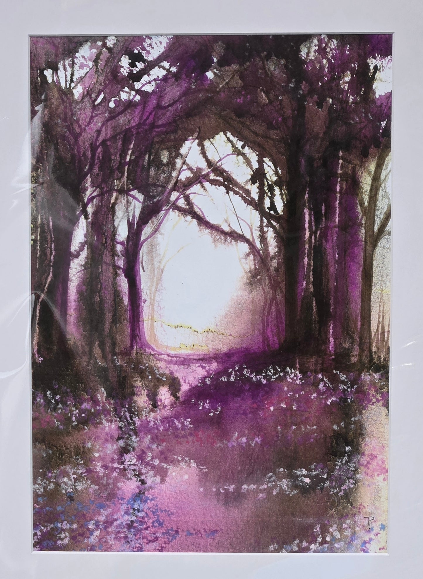 Large Magical Woodland (2) signed mounted print by Tracy Purshouse